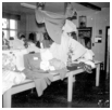 Fra udstillingen på Sy og Tilskærerskolen. 1955.