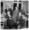 Lærerne fra Sy og Tilskærerskolen, Fru Henningsen, frk. Finger, Fru Bitten Jørgensen, lederen fru Hansen og frk. Baltersen.1955.