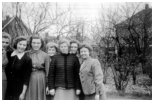 Bende, Karen Marie, Anna, Inger, Åse, Connie og Anni.1955.